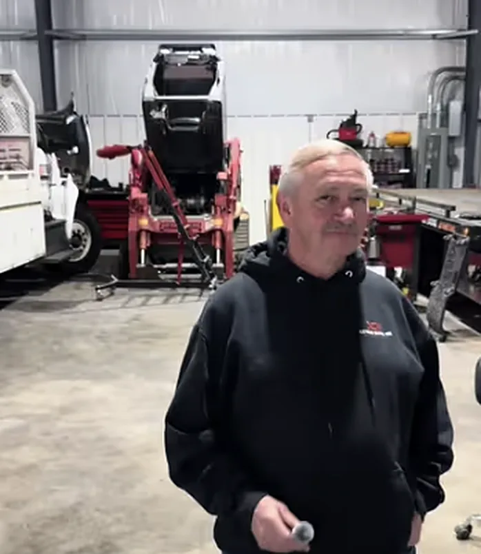 A NextGen Diesel team member in the shop